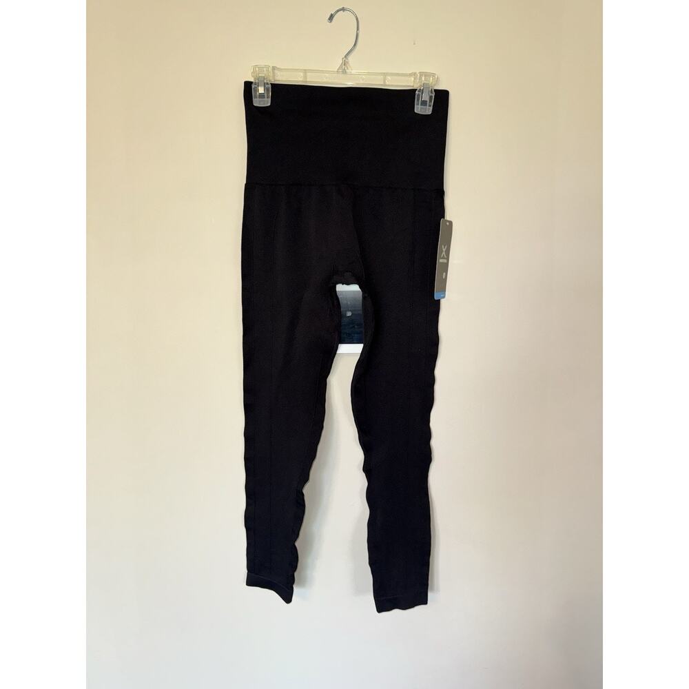 Homma Women’s Regular Black Seamless Knit High Rise Leggings L TC102 - Picture 3 of 6